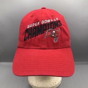 Tampa Bay Buccaneers Super Bowl LV Champions Hat Cap NFL '47 Adjustable Red EUC